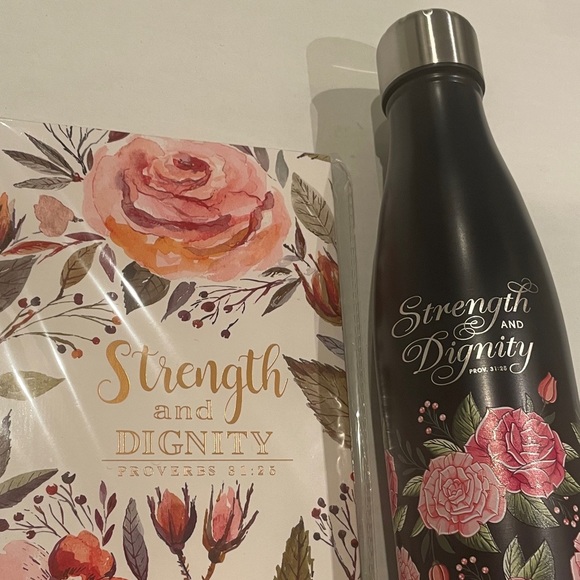 Floral Strength and Dignity Journal Faith Based Gift Set - Picture 10 of 14